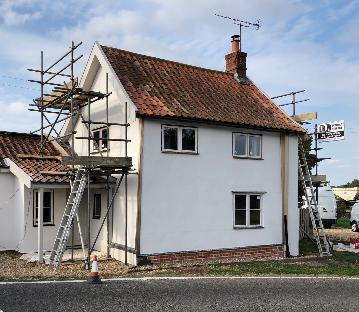 A Suffolk home being renovated by a construction company