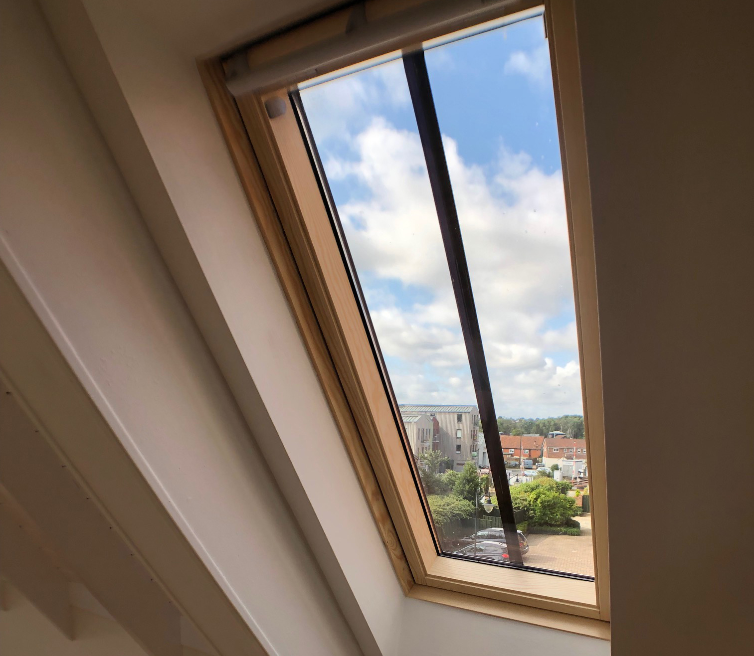 A velux window installed by a professional construction company in Suffolk